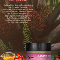 100% Pure Batana Oil From Honduras Natural Batana Butter For Hair Growth Alopecia Areata Hair Loss Treatment For Men & Women