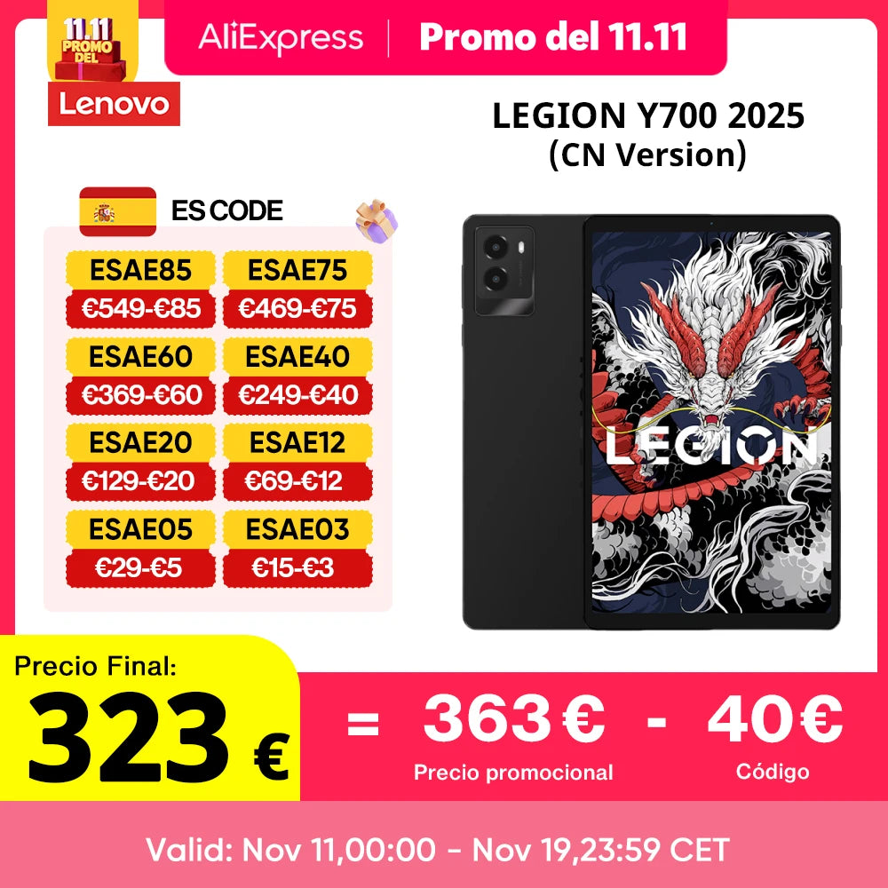CN Version Lenovo LEGION Y700 2025 Gaming Tablet Game Mode Snapdragon 8 Gen 3 8.8" 165Hz Display 6550mAh Battery 68W Charging 13MP Camera