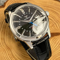 Tandorio 200M Water Resistant Dive NH34 GMT Cream Black Dial Automatic Watch Men Sapphire Polished Case Glass Back Montre hommes