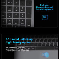 15.6" Ultra Slim Intel Core i7 6500U Laptop Computer Windows 11 16GB DDR4 1TB SSD Notebook PC Fingerprint Unlock Gaming Laptops