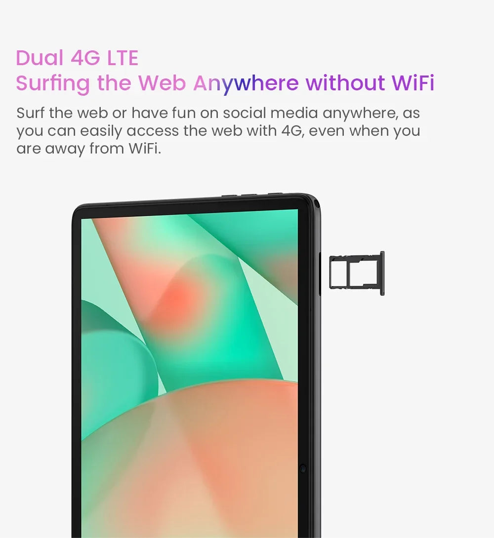 Blackview Tab 7 pro Tablet 10.1'' FHD Display GPS 6GB 128GB 4G 13MP Camera 6580mAh  Unisoc T606 Android 12 Tablets Pad PC