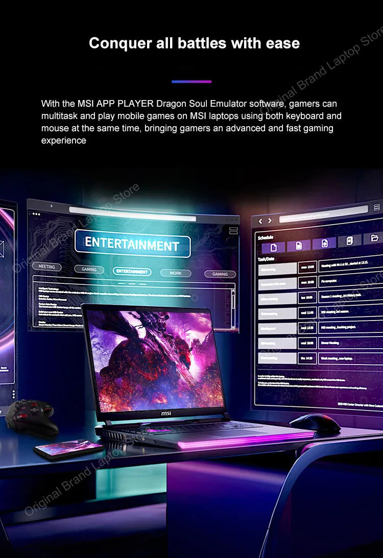 2024 MSI Raider GE68 HX Gaming Laptop 16 Inch 4K UHD 120Hz Mini LED Screen Notebook i9-14900HX 32GB 2TB RTX4080 Netbook Computer