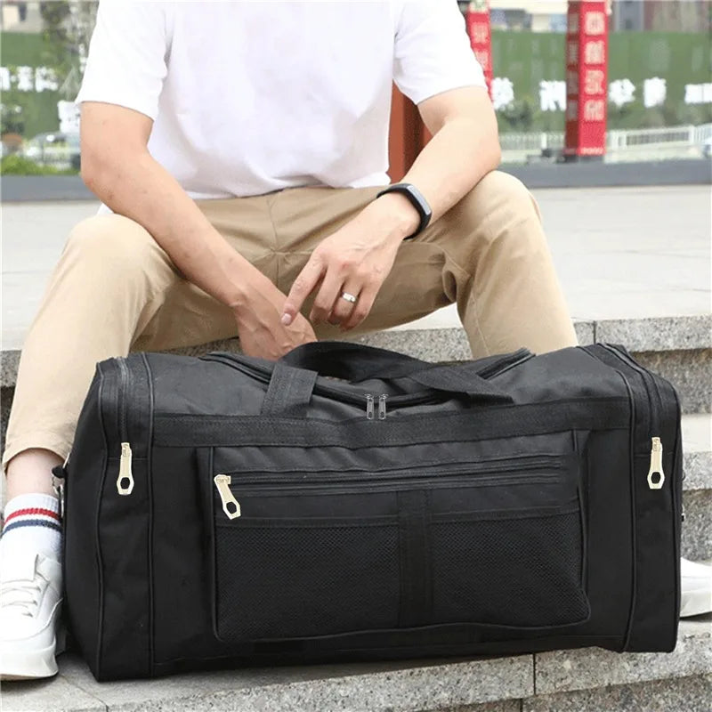 Women Men Nylon Travel Duffel Bag Carry On Luggage Bag Men Tote Large Capacity Weekender Gym Sport Holdall Overnight Bag Pouches