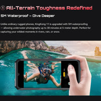 Rugged Smartphone 5G Cubot KingKong 11, 10200mAh Battery, Dimensity 7025, 6nm, 2.5GHz, 32GB RAM(16+16), 256GB ROM,108MP Camera