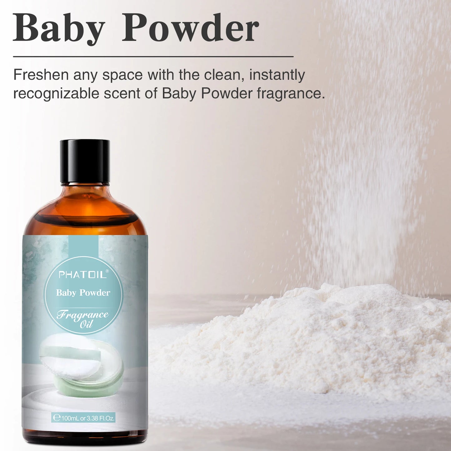 PHATOIL 100ml Aroma Fragrance Oil Fresh Linen Bubble Gum Baby Powder Angel Aromatherapy Essential Oils For Skin Candle Making