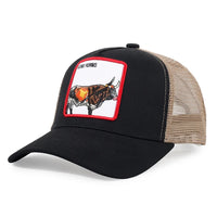 Animal Embroidery Color Block Cartoon Baseball Hats New Men Women Mesh Sunshade Casual Breathable Fashion Versatile Trucker Caps