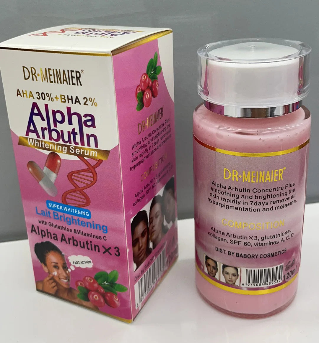 Alpha Arbutin Serum AHA 30%+ BHA 2%  Keeps Face Smooth Brightening Moisturizing Improving Dullness Dark Skin Beauty Care Cream