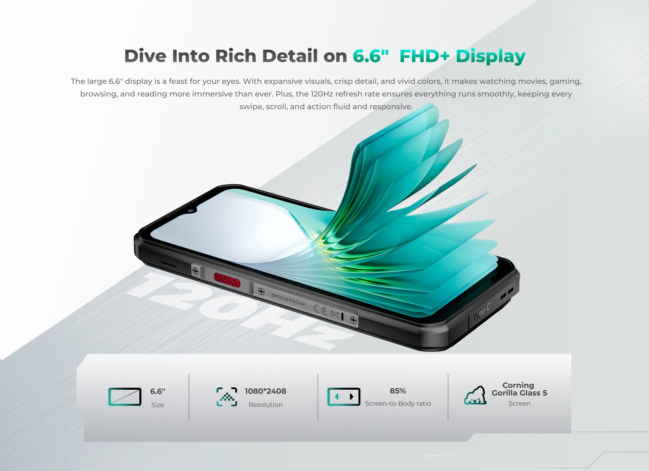 Oukitel WP62 5G Rugged Smartphone 48GB(16+32) +512GB, 6.6" FHD+ 108MP Camera Mobile Phone, 11000mAh 33W, Android 15 Cellphone