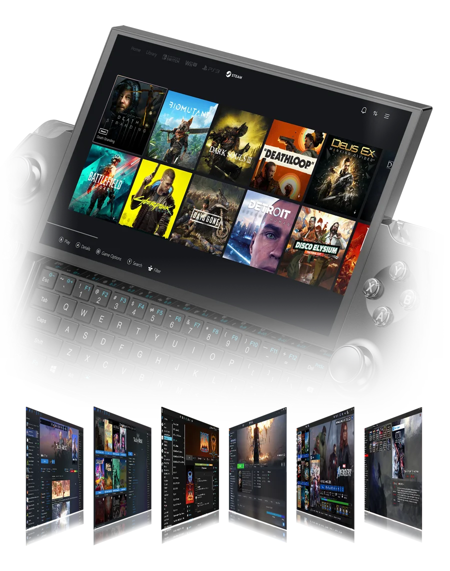 GPD 2025 WIN 4 32GB Memory RAM 1TB 2TB Hard Disk AMD 8840U HX370 Processor Handheld Gaming Portable Laptop Touch Screen Mini PC