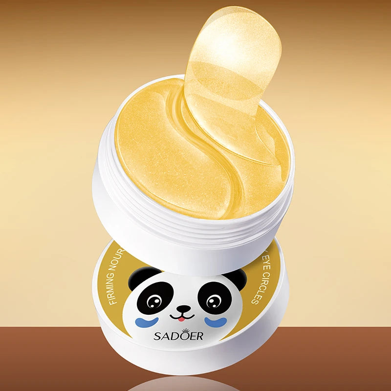 60pcs SADOER Golden Snail Eye Mask Anti Dark Circles Remove Eyes Bags Firming Hydrating Patches Beauty Skin Care