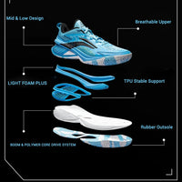 Li-Ning Men's POWER XI Professional Basketball Shoes BOOM Cushion LIGHT FOAM PLUS LiNing Competition Sneakers ABAU055