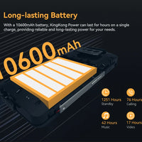 CUBOT Kingkong Power Outdoor Smartphone Android13,16GB+256GB,10600mAh(33W)/6.5”/48MP+20MP Night Vision,IP68/Dual 4G SIM/NFC/GPS