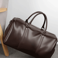 Retro New Short Trip Bag Large Capacity Sports Motorcycle Training Pu Waterproof Leisure Fitness Bag