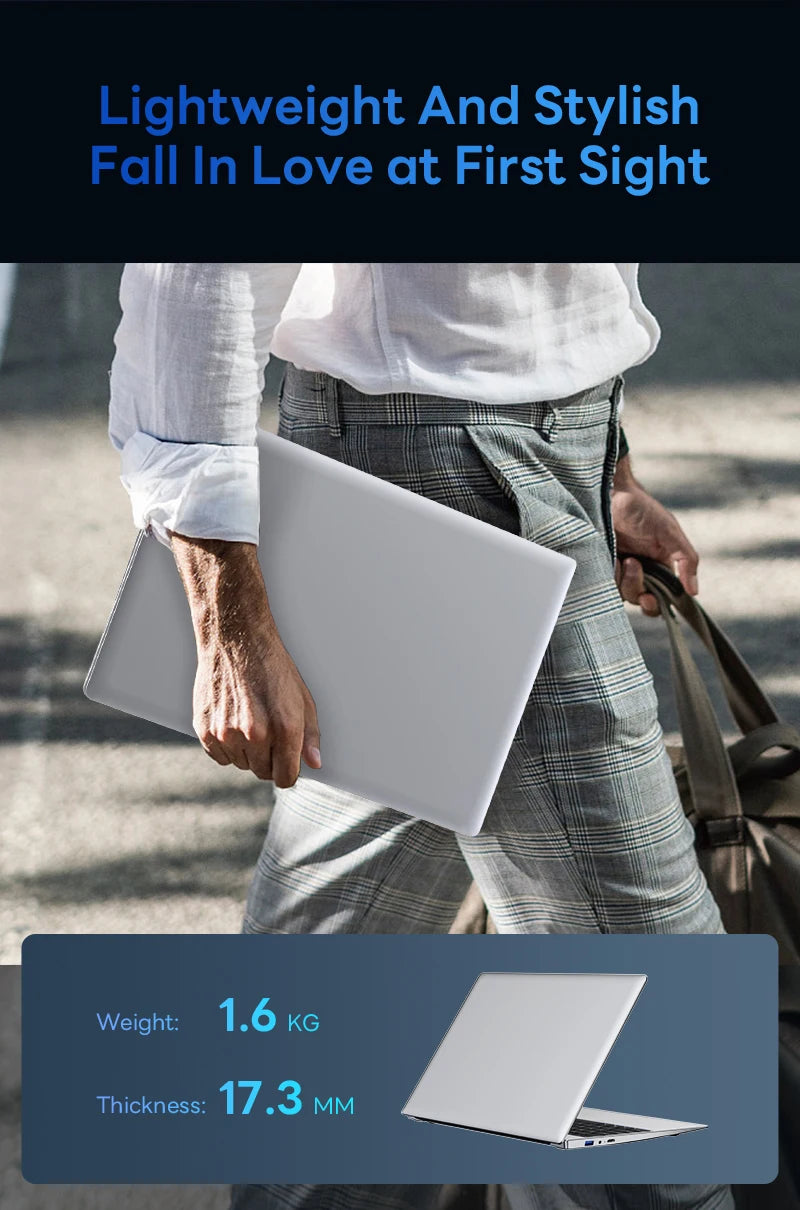 BYONE 15.6 Inch Celeron N5095 Laptop 8GB DDR4 RAM 256GB 512GB SSD Windows 11 IPS Business Ultrathin Portable Notebook Computer