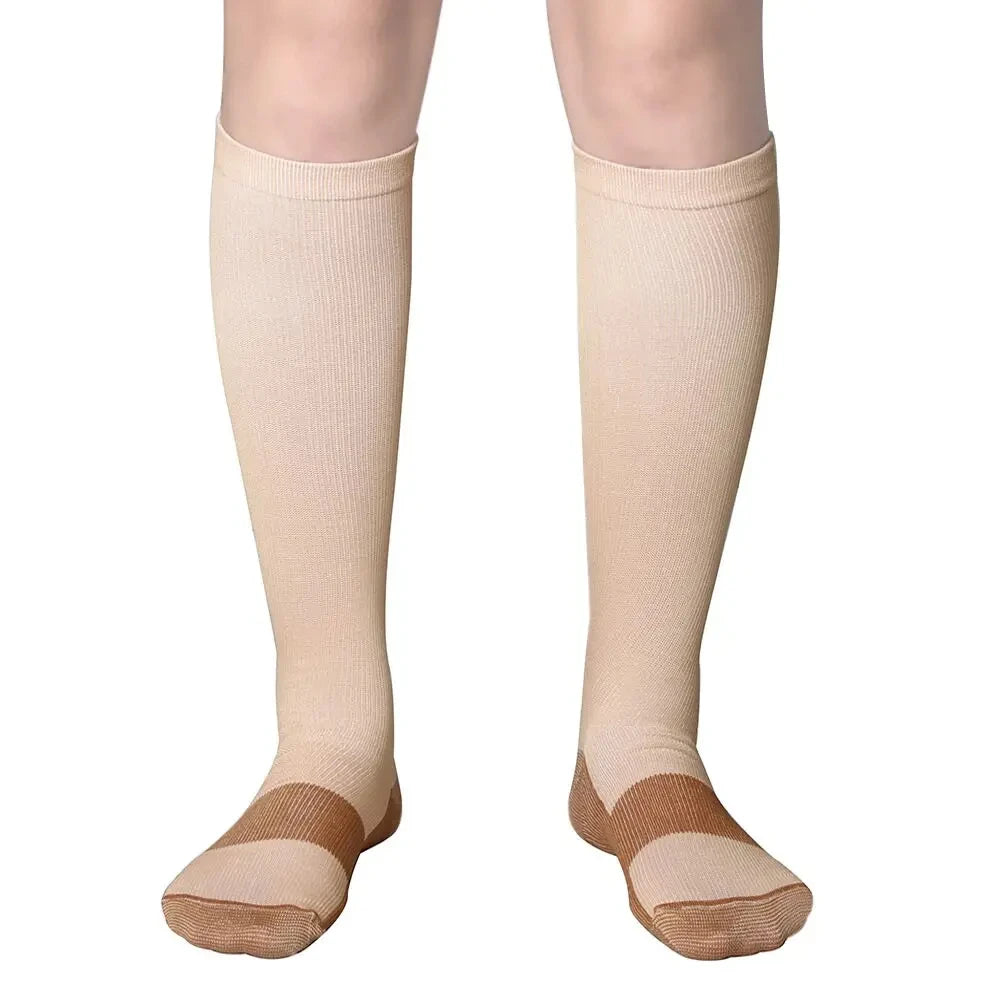 Compression Socks Men Running Cycling Sports Socks Basketball Football Golf Long Socks Varicose Veins Edema Circulation Medical