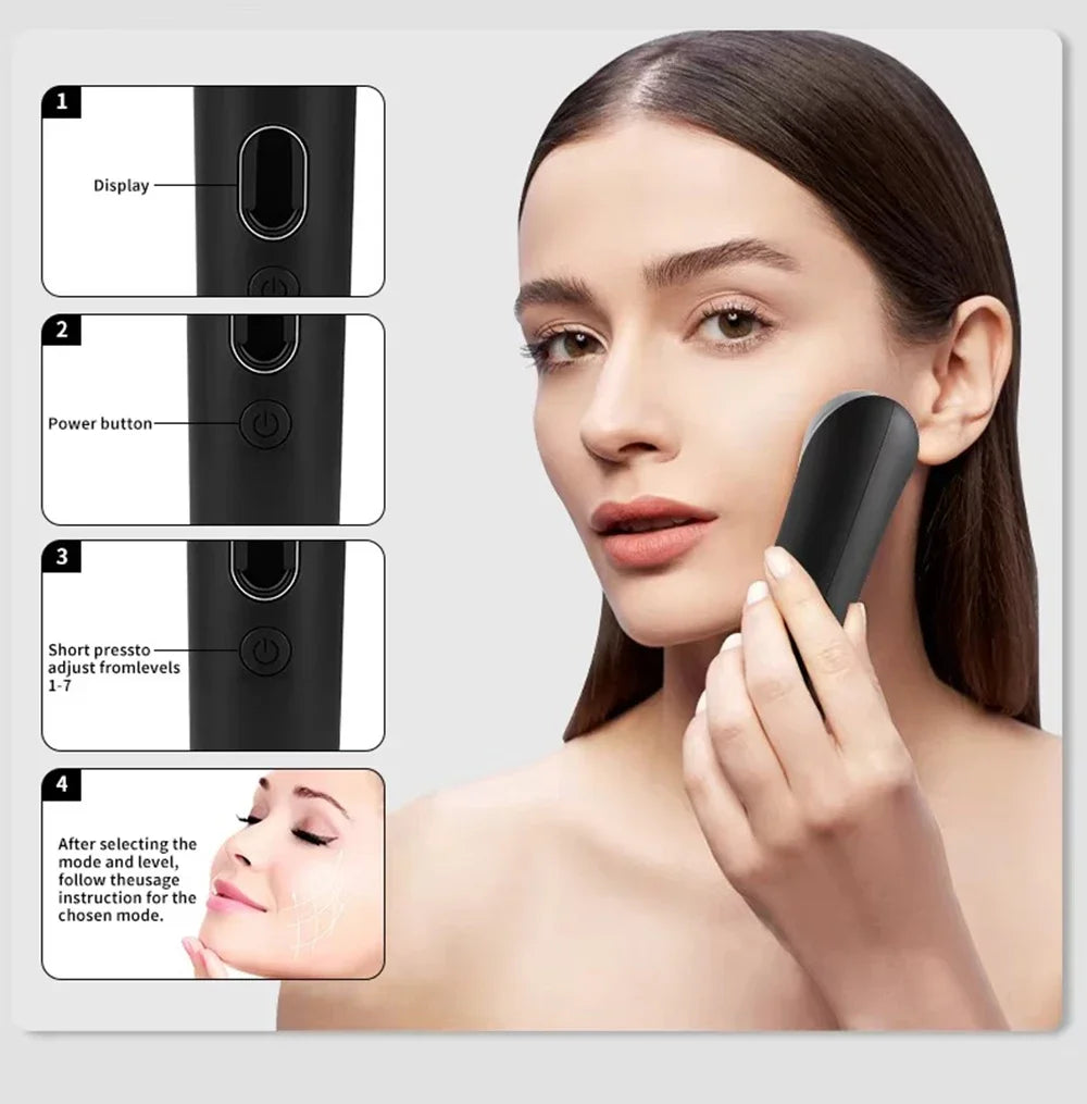 7 Colors EMS Microcurrent Facial Massager Age-R Booster Pro Anti Wrinkle Lift Device Home Use Beauty Tool for Skin Care & Rejuve