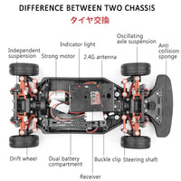 1:10 70km/H Remote Control Car 4wd High Speed Drift 2.4g Rc Car Shock Absorber Anti-Collision Rc Toys Christmas Gift