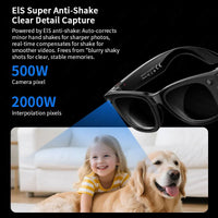AI Smart Glasses 5 Million Pixels Recording Videos Photo Recognition Answer Translation 290mAh IP66 Waterproof Bluetooth Glasses