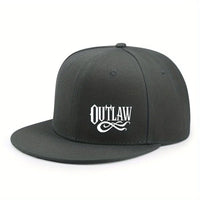 Unisex OUTLAW Printed Adjustable Baseball Cap  Men's and Women's Flat-brimmed Cap, Urban Street Style, Outdoor Activity Cap