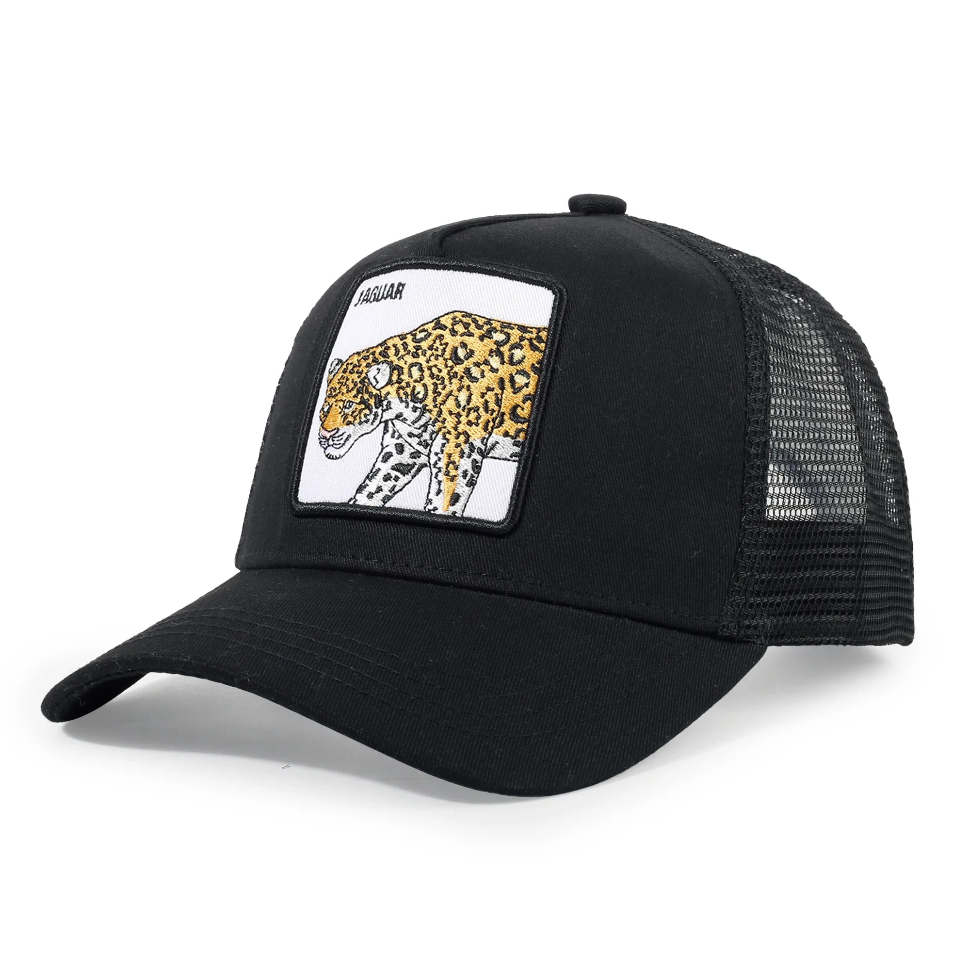 Men's Cartoon Animal Embroidered Baseball Caps Male Snapback Mesh Hats Hip Hop Caps for Men Female Outdoor Mesh Sun Hat