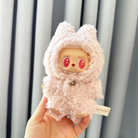 15cm/17cm Labubu I II Dolls Clothes Cute Eye Mask Pajamas Three Piece Set Accessories Clothing Plush Doll'S Clothes