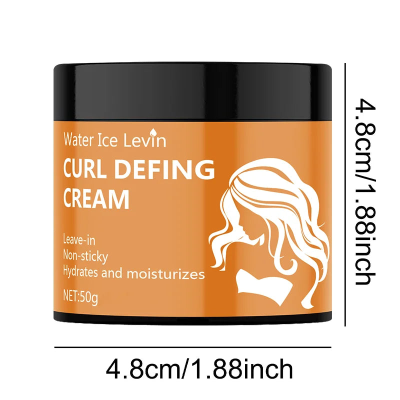 50g Black Castor Oil Curly Hair Styling Cream - Moisturizing Hair Styling Cream Suitable for Normal Hair, Men and Women, Easy to Use and Carry with Plant Formulas