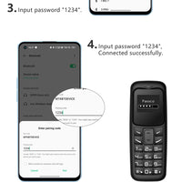SERVO 2G Small Mobile Phone Bluetooth Dialer Magic Voice Blacklist Low Radiation Bluetooth Headset Mini Cellphone Multilingual