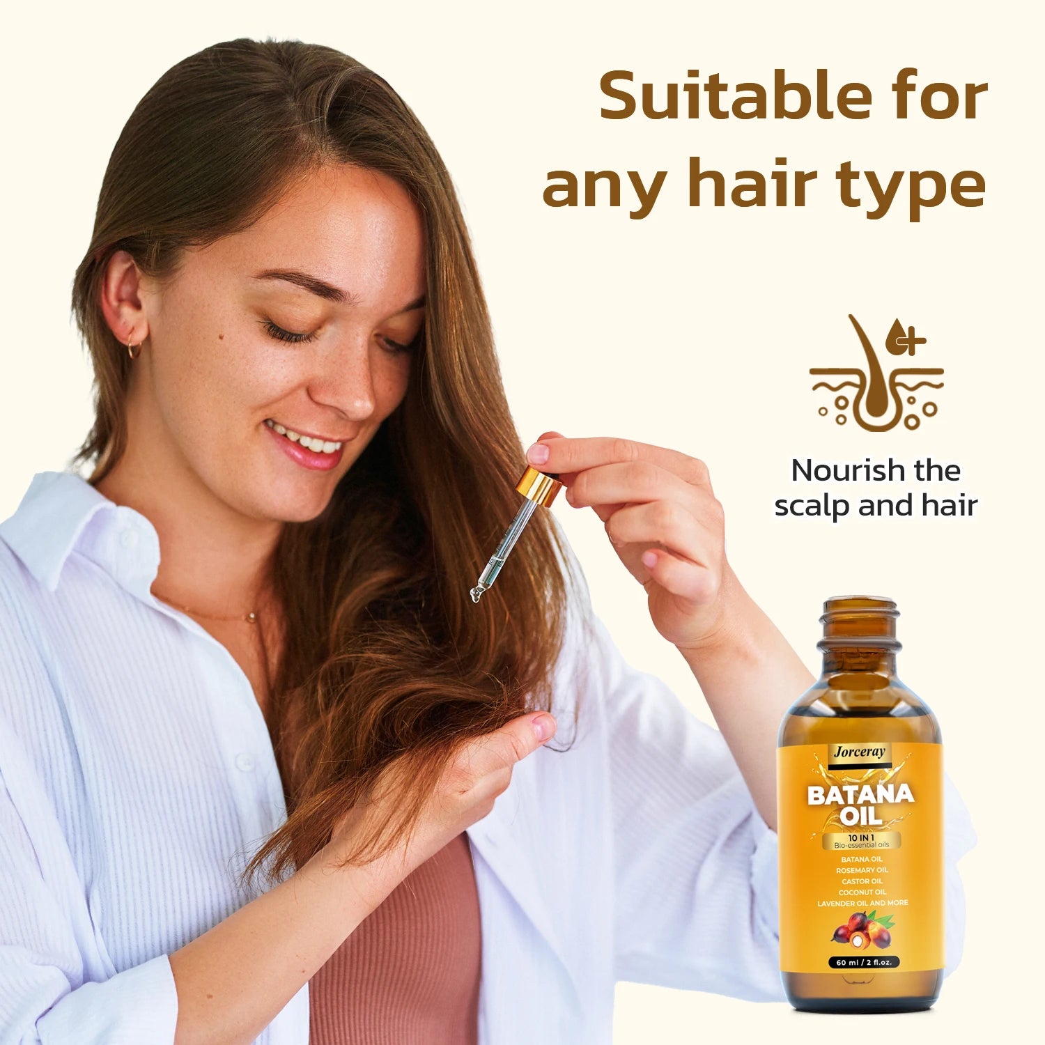 Jorceray Batana Oil for Hair Growth Dr Sebi Organic Raw Batana Oil from Honduras 100% Pure & Natural for Thicker & Stronger Hair