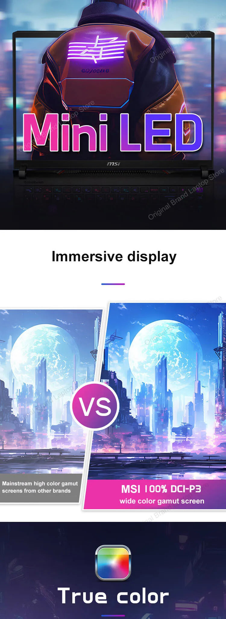 2024 MSI Raider GE68 HX Gaming Laptop 16 Inch 4K UHD 120Hz Mini LED Screen Notebook i9-14900HX 32GB 2TB RTX4080 Netbook Computer