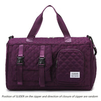 Durable Nylon Travel Duffle Bag, Portable Sports Gym Bag for Overnight Trips Shoulder Duffel Training Bag, Spacious Argyle