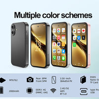 SOYES Q333 Mini Smartphone 4GB RAM 64GB ROM Android 12.0 Face Unlock 2000mAh 4G LTE Type-C OTG 3.58‘’ Screen Small Phone