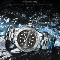 POEDAGAR Business Luxury Man Watch Luminous Waterproof Date Stainless Steel Men Watch High Quality Military Men's Quartz Watches