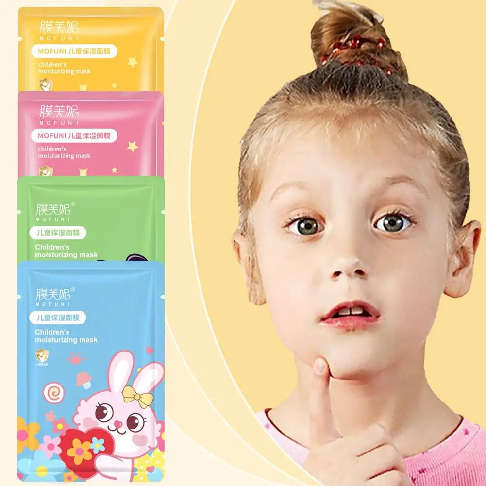 1/5pcs Cartoon Facial Mask For Children Deep Hydrating Sheet Mask Moisturizing Skincare Tiger Rabbit Face Mask Skin Care