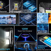 8849 Tank 2 PRO Rugged Smartphone with Projector 16GB 256GB Mobile Phone 23800mAh 120W Android 14 Phone 100MP Cell Phone