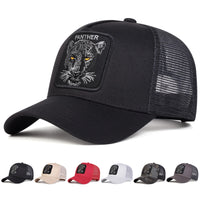 Unisex PANTHER Embroidery Baseball Net Caps Spring and Summer Outdoor Adjustable Casual Hats Sunscreen Hat