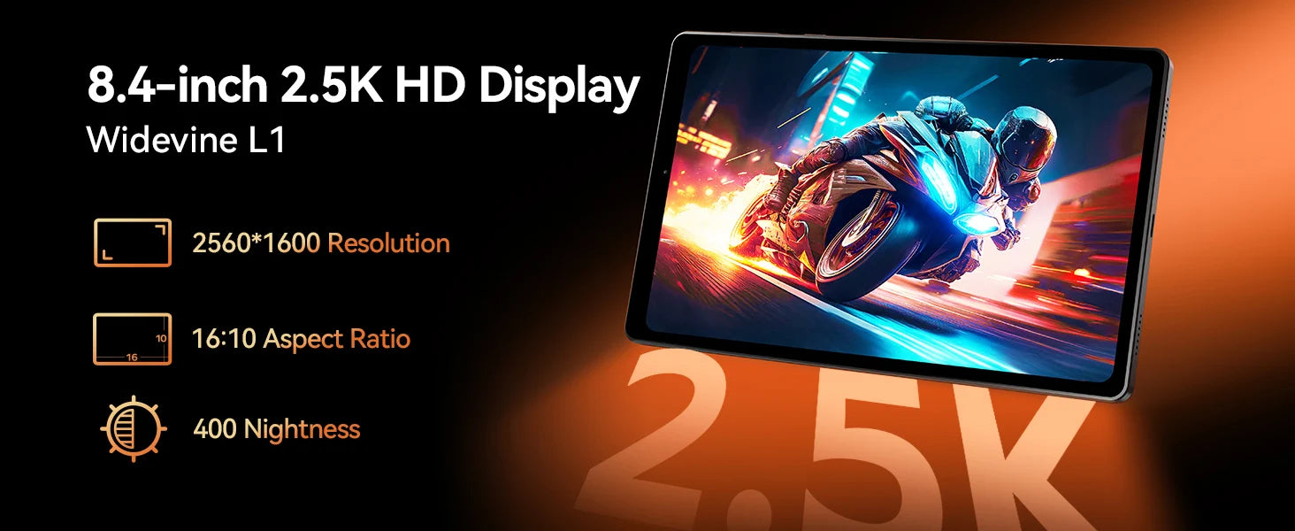 Headwolf FPad7Pro SIM 4G LTE Gaming Tablet 8.4" 2.5K FHD Display Screen 16GB 512GB MTK 7050 CPU,8MP/16MP Camera, WiFi 6 tablet