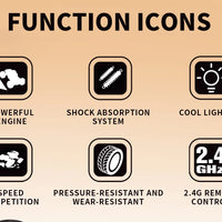 2.4G Remote Control Car with Light RC Vehicle RC Racing Car 20KM/H High Speed Off-Road Climbing Remote Control Toy Gift for Kids