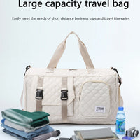 Durable Nylon Travel Duffle Bag, Portable Sports Gym Bag for Overnight Trips Shoulder Duffel Training Bag, Spacious Argyle