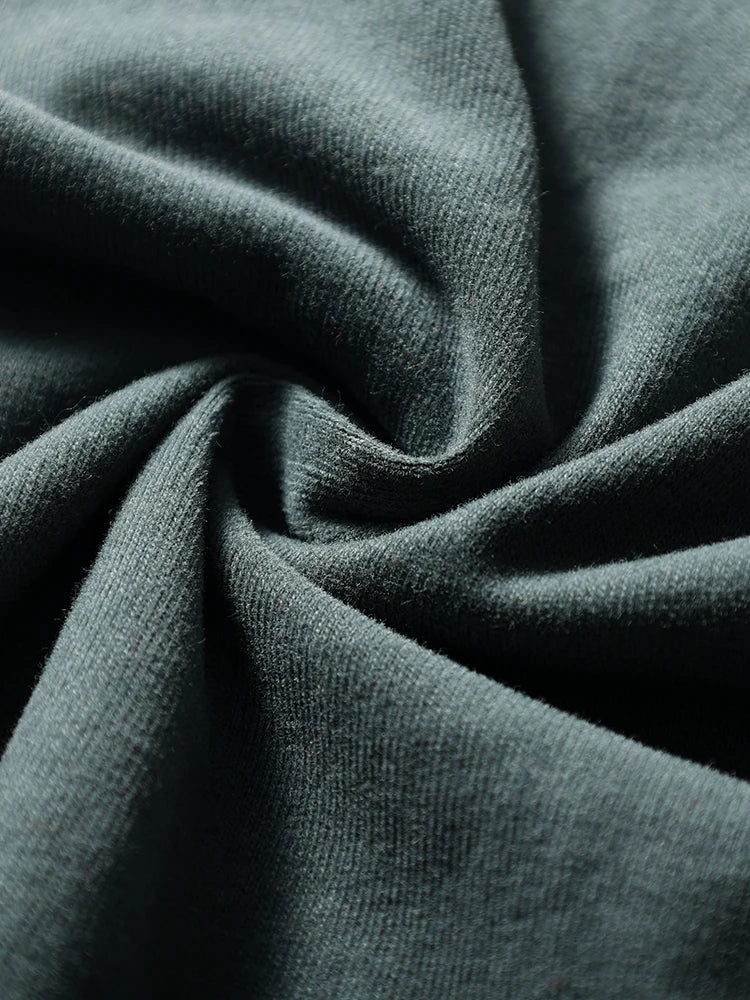 2025 Summer New American Retro Short Sleeve O-neck Solid Color T-shirt Men's Fashion 100% Cotton Washed Casual Terry Cloth Tops