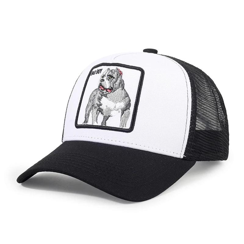 Animal Embroidery Color Block Cartoon Baseball Hats New Men Women Mesh Sunshade Casual Breathable Fashion Versatile Trucker Caps