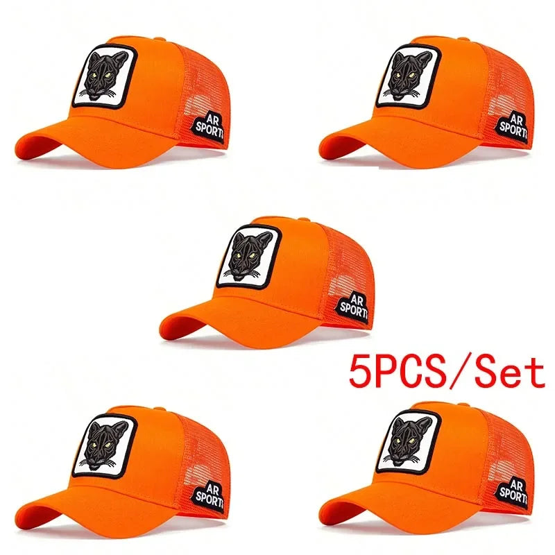 Unisex PANTHER Embroidery Baseball Net Caps Spring and Summer Outdoor Adjustable Casual Hats Sunscreen Hat