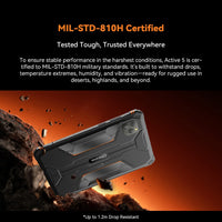 Blackview Active 5 [No EU Charger] 24(8+16)GB+128GB 8.68'' IPS Rugged Tablet 6600mAh Tablet Android 15 90Hz Doke AI 16MP+13MP NFC Fingerprint