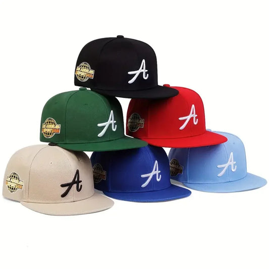 Casual hip-hop punk letter embroidered flat-brimmed baseball cap, sun protection and breathable, ideal for gift-giving