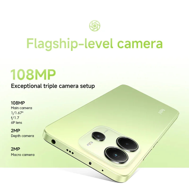 Xiaomi Redmi Note 14 Global Version MediaTek Helio G99-Ultra 108MP AI Camera 6.67" AMOLED 120Hz Display 5500mAh