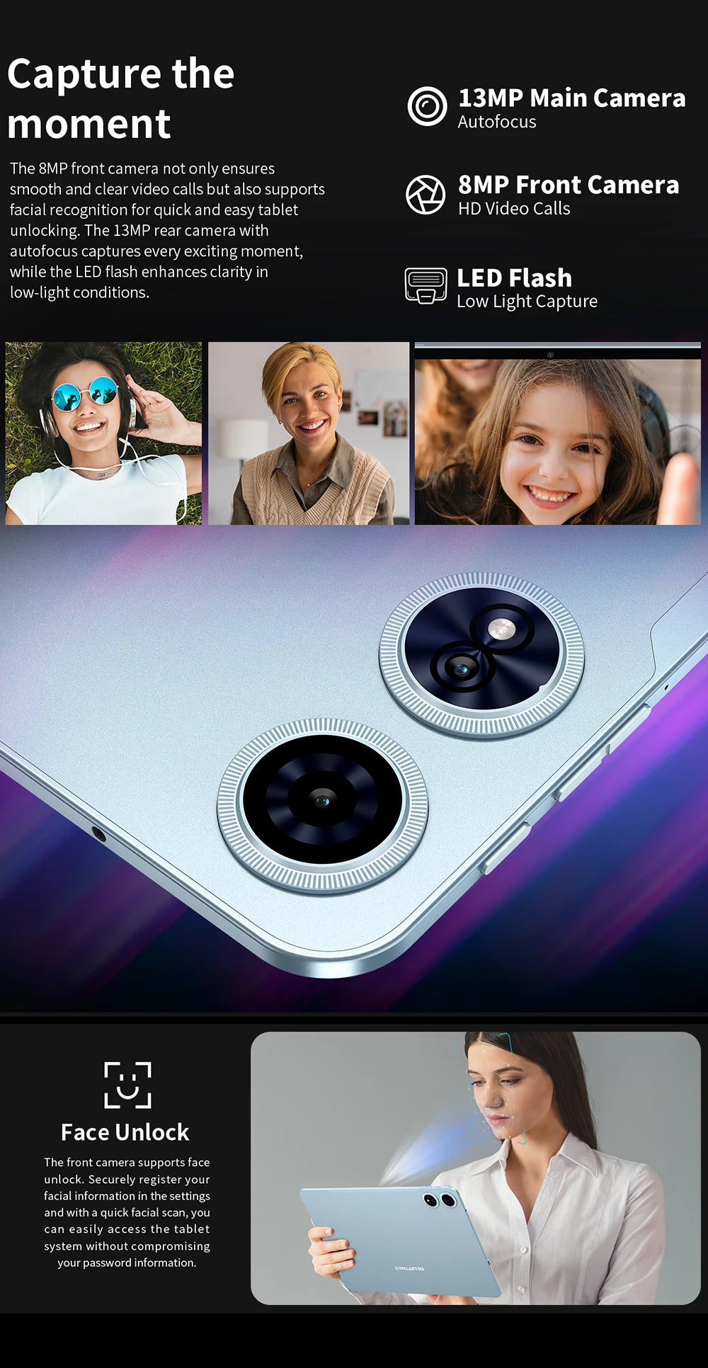 Teclast T60 Plus Tablet 12" 90Hz 2K Display Android 14 MTK G88 Octa-Core Max 16GB RAM 128GB ROM Widevine L1 4G LTE GPS 8000mAh