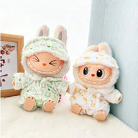 15cm/17cm Labubu I II Dolls Clothes Cute Eye Mask Pajamas Three Piece Set Accessories Clothing Plush Doll'S Clothes