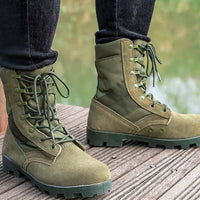 37-48 Training Boots Outdoor Hiking Climbing Shoes Green High Top Desert Boots Work Security Shoes