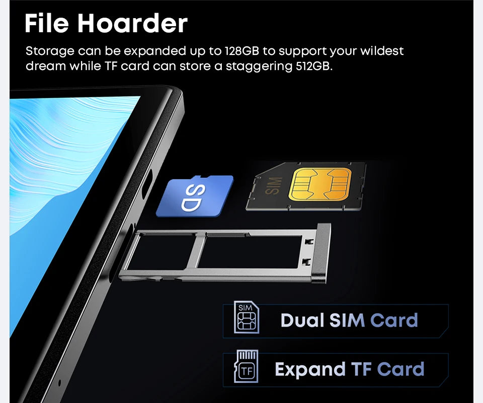 CHUWI Hi10X Pro Tablet 4G LTE Android 13 Widevine L1 10.1" IPS Core Unisoc T606 4GB RAM 128GB ROM Tablets 2.4G/5G Wifi 7000Mah