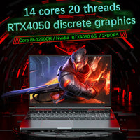 16.1 Inch Gaming Laptop Computer RTX4050 6G Intel Core i9-13900H i5-12450H windows11 por Max 64GB 2*DDR5 2*M.2 NVME 4TB SSD WiFi