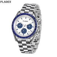 PLADEN New Arrival Luxury Watch For Men Fashion Stainless Steel Chronograph Quartz Wristwatch Business Sport Waterproof Watches